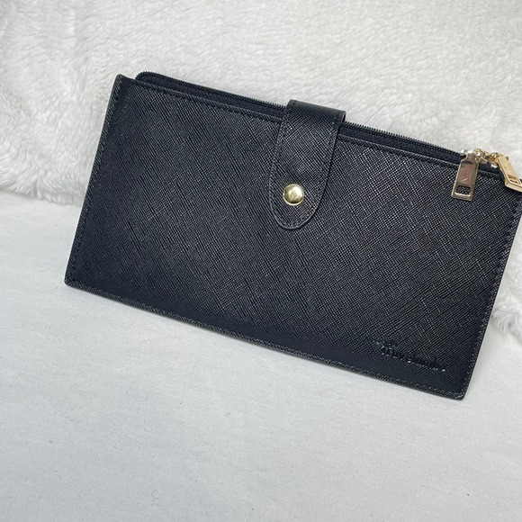 Travelambo Wallet Clutch Organizer Card Holder Zip Around‎ Black - Picture 1 of 8